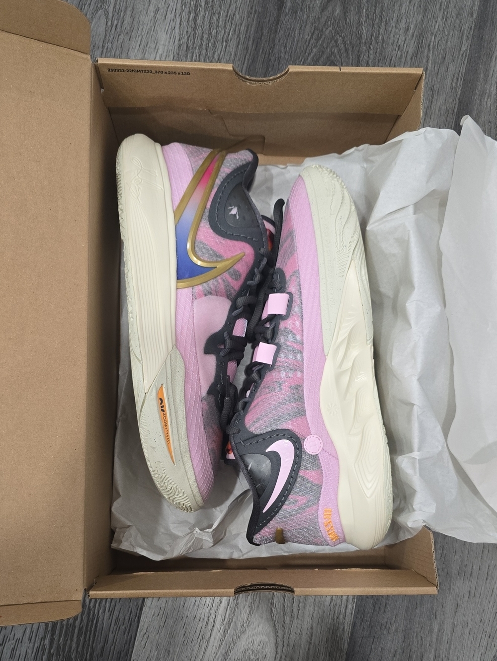 Women’s Pink Low-Top Performance Sneakers with Gray Accents